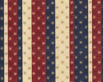 Fabric Traditions Patriotic Stars on Stripes Glitter Patriotic 100% Cotton Price per Yard