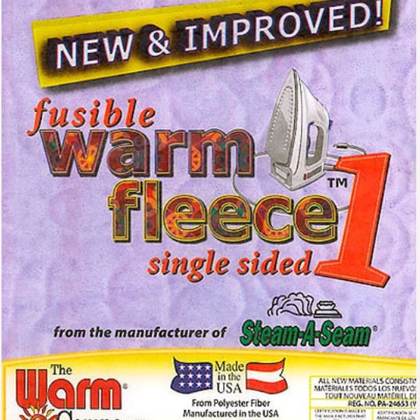 36 x 45 Single Sided Fusible Fleece Batting New and Improved