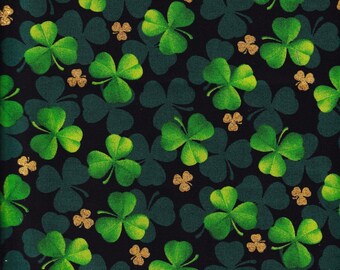 Fabric Traditions St Patrick Shades of Clover Glitter 100% Cotton Price per Yard