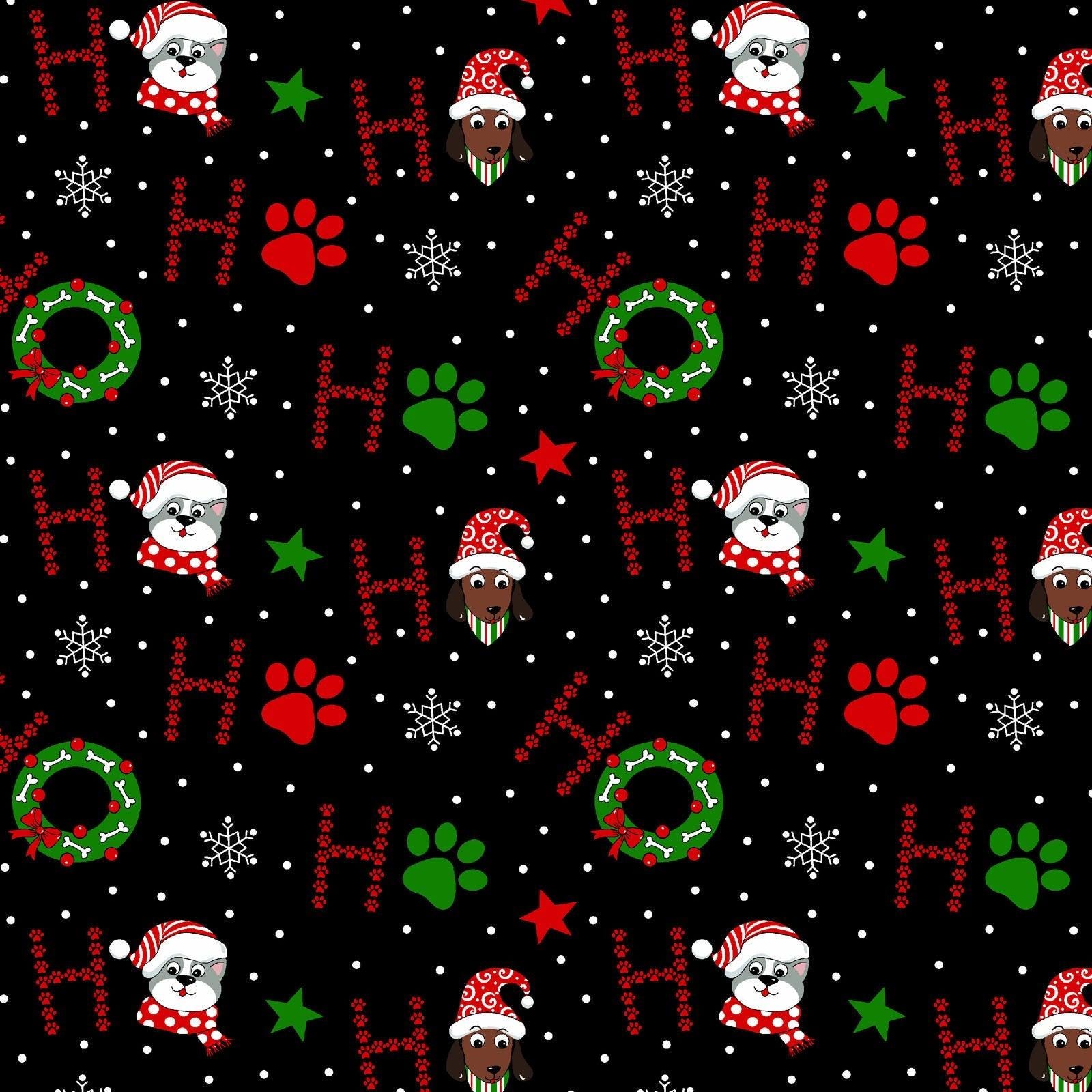 Fabric Traditions Christmas Merry Woofmas to All Dogs 100% Cotton Price per Yard