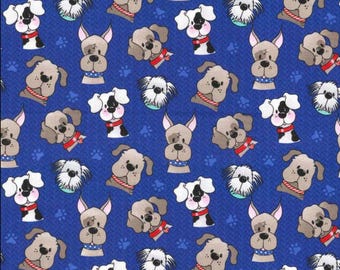 Puppy Dogs Prints by Fabric Traditions 100% Cotton Novelty