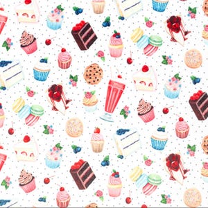 MINKY Sweet Tooth Digital Cuddle® Tkaniny Multi Shannon z nadrukami na całej powierzchni