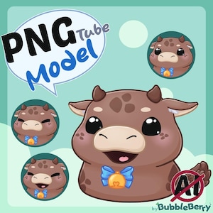 PNGTube chocolate cow ready for veadotube + PNG für streaming