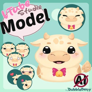 VTube Vanilla cow ready to use (Model + Rig)