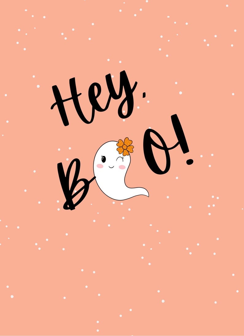 Hi Boo Drawing Halloween Art, Hey Boo Art, Digital Download, Printable, Wall Art - Etsy