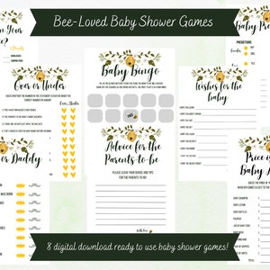 Bee-Loved,Digital Downloads, Digital Games, Baby Shower Games, Printables