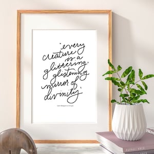 Hildegard von Bingen Printable Quote | Catholic Wall Art | Liturgical Home | Liturgical Living | Female Saints