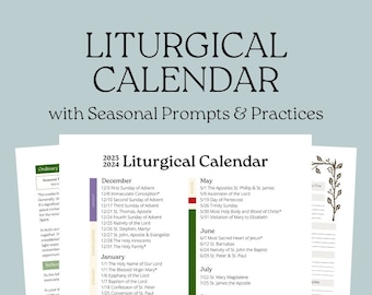 2023-24 ONE YEAR Lectionary Liturgical Calendar LUTHERAN - Etsy
