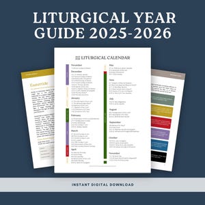 Liturgical Calendar 2025-2026: Ecumenical Church Year Guide (PDF eBook)