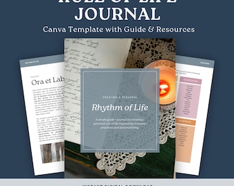 Rule of Life Journal: Daily, Weekly, Monthly, Annual Rhythm Guide (Digital Download)