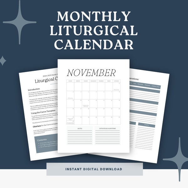 2025 Liturgical Calendar Etsy