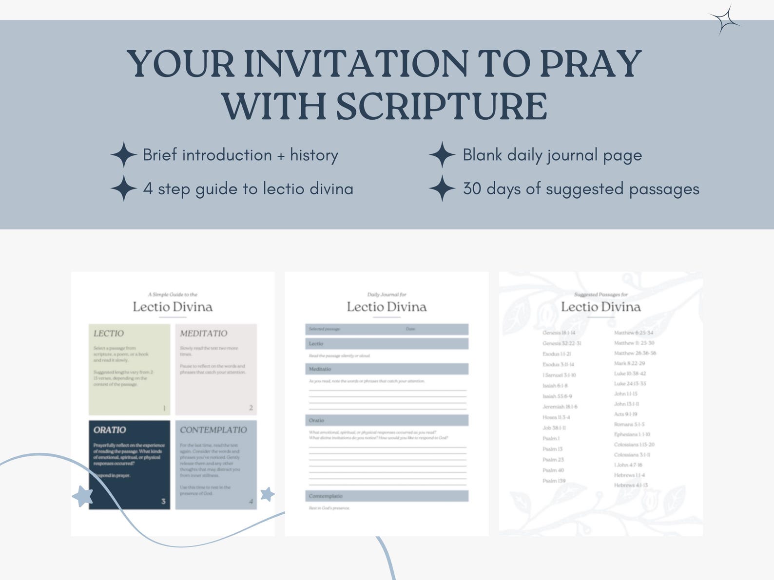 GROUP LICENSE Lectio Divina Printable Journal | Lectio Divina Prayer ...