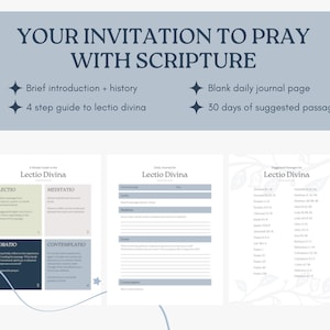 GROUP LICENSE Lectio Divina Printable Journal | Lectio Divina Prayer ...