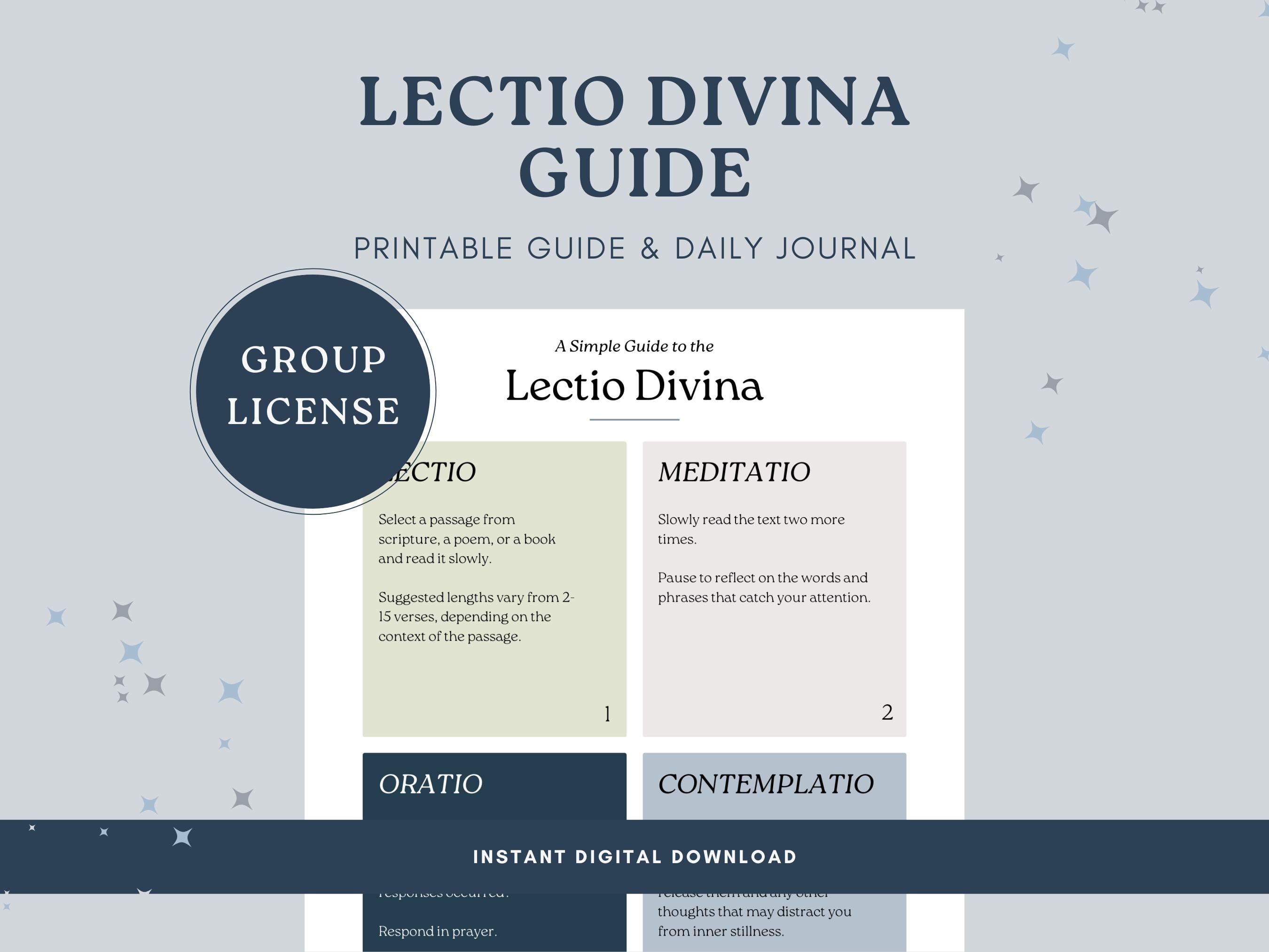 GROUP LICENSE Lectio Divina Printable Journal | Lectio Divina Prayer ...
