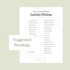 Lectio Divina Printable Journal Digital Download Guide for - Etsy