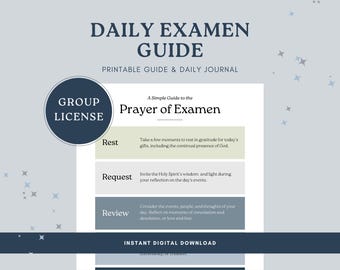 GROUP LICENSE Daily Examen Guide | Printable Ignatian Examen Journal | Soul Care Guide | Spiritual Formation | Contemplative Christians