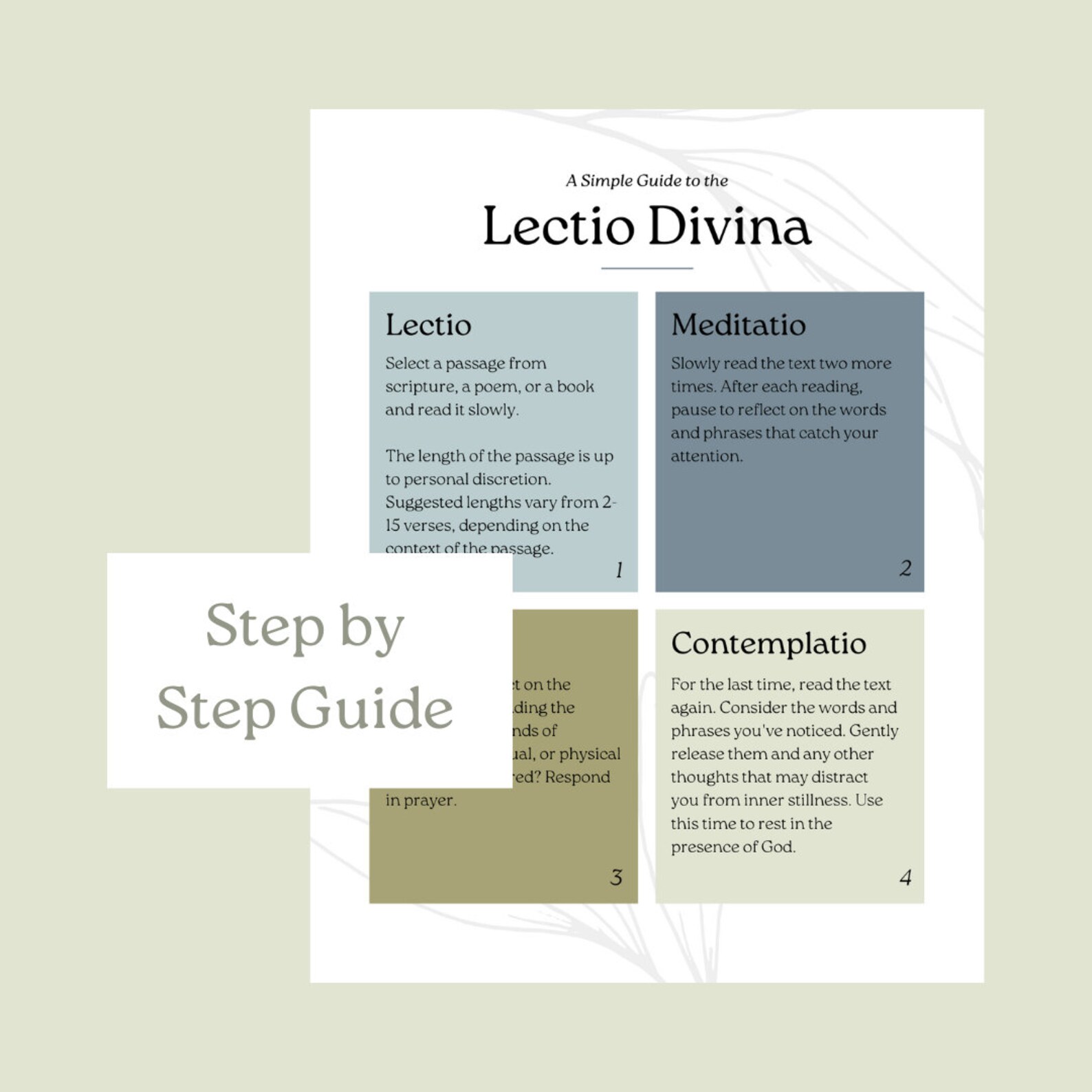 Lectio Divina Printable Journal Digital Download Guide for - Etsy