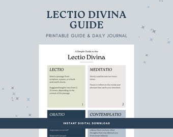 Lectio Divina Guide: Prayer Journal & Bible Verses (PDF)