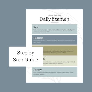 Prayer of Examen Guide and Journal Printable Handout Digital Download ...