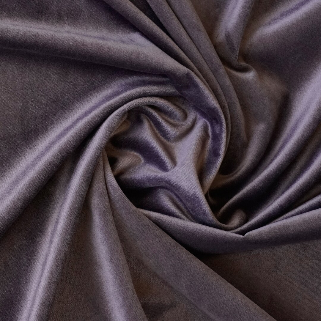 Royal Dark Purple Velvet Fabric by the Yard, Fashion Velvet Fabric