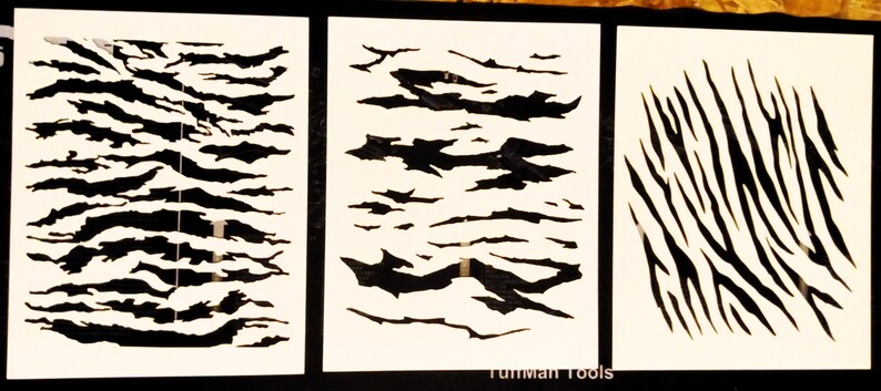Tiger Stripe Camouflage Stencil Collection - Etsy