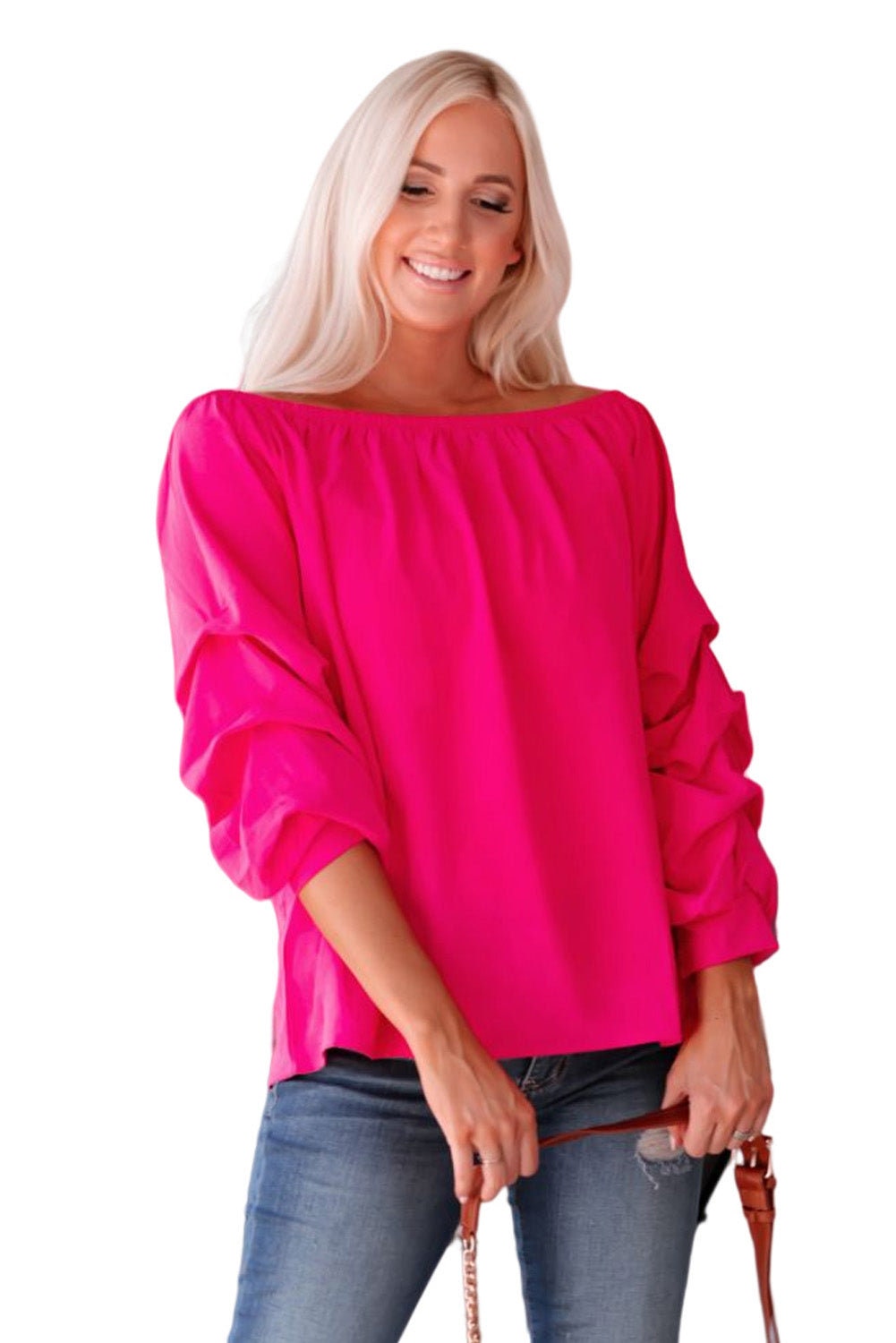 Gathered Detail Off-shoulder Blouse - Etsy