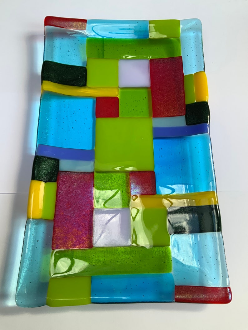 Fused Glass Tray Etsy