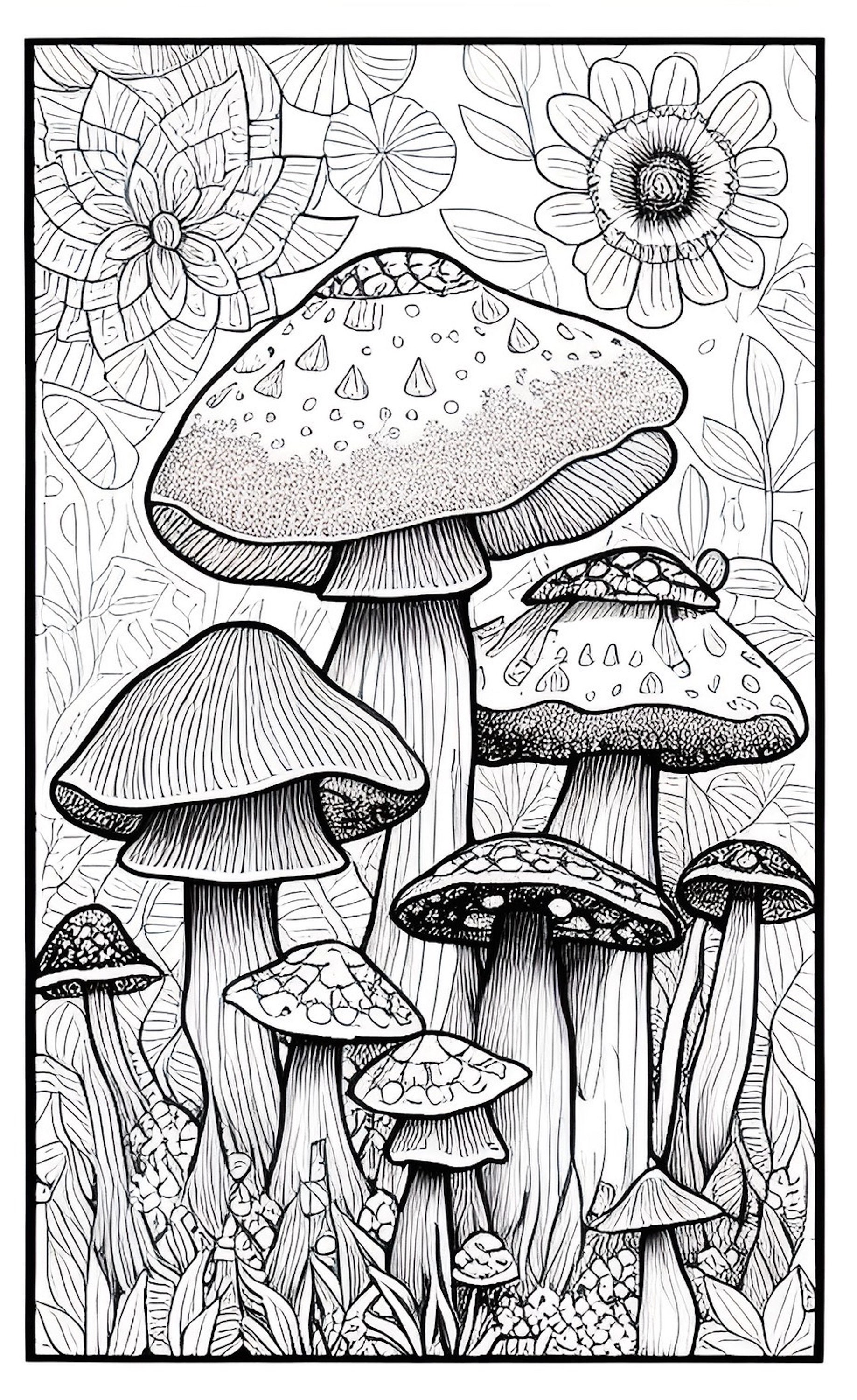Mushroom Coloring Book for Adults Relaxation: Cool Coloring Books for  Adults, Shop Today. Get it Tomorrow!