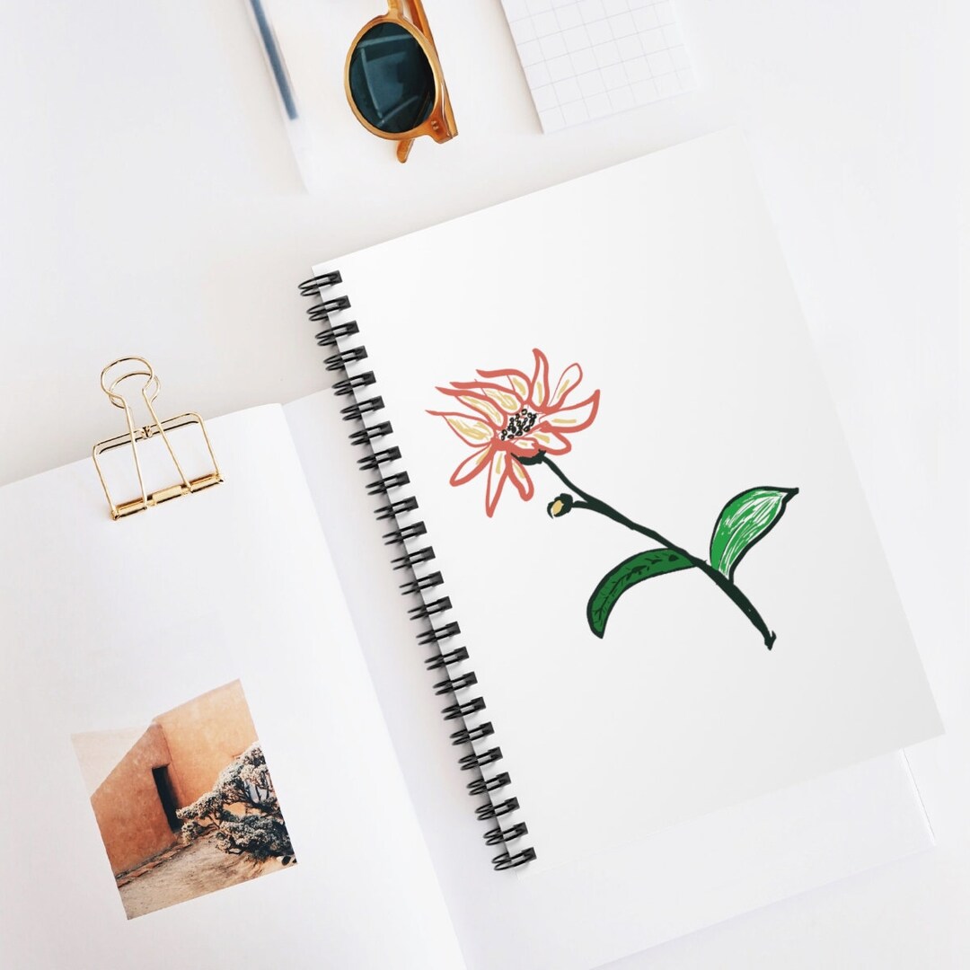 Cute Flower Journal With Original Flower Print Art 8 X - Etsy