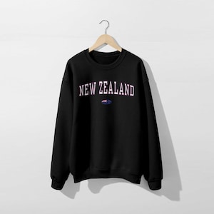New Zealand Sweatshirt | College Style Crewneck, New Zealand, New Zealand Flag, Auckland, Christmas Gift