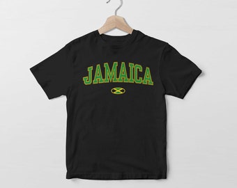 Jamaica Flag Crewneck T-Shirt | Jamaican Unisex College Varsity Style| Christmas Gift