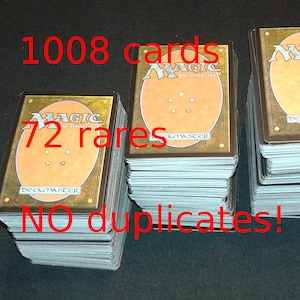 Magic the Gathering Starter Kit. Over 1000 cards with 72 Unique Rares. Color balanced. No Duplicate cards!