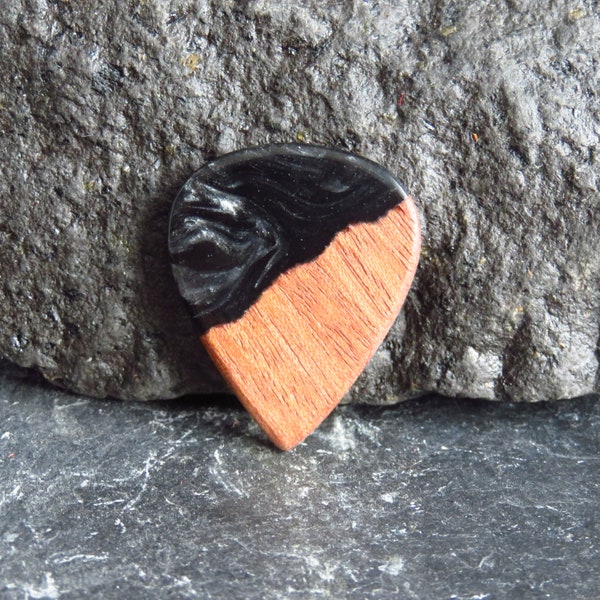 Unique Handmade Wood Resin Guitar Plectrum - Guitar Pick - Necklace - Gift - Musician Jewelry