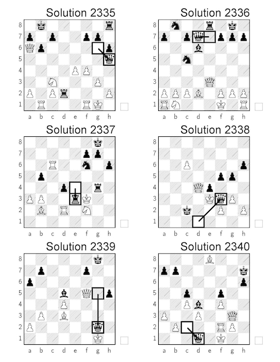 4600 Easy & Medium Chess Puzzles in One Move - Printable PDF with Answers -  Instant Download - Chess Gift - Chess for Kids - Chess Problems