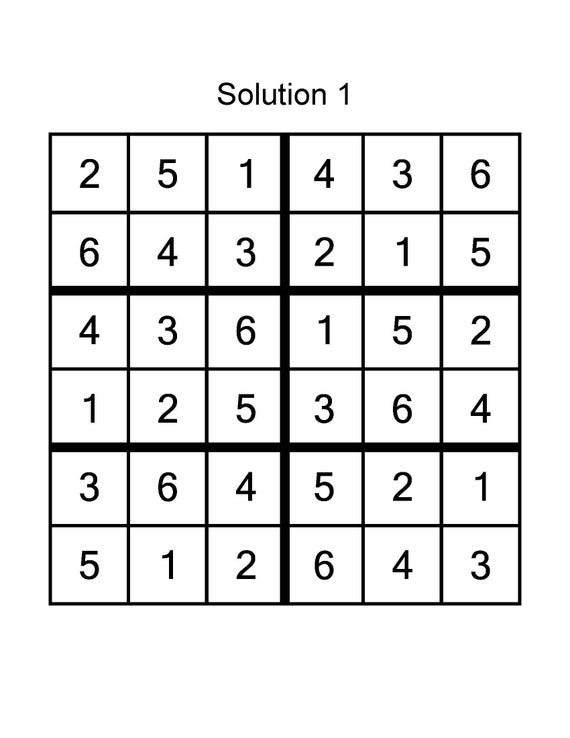 Sudoku 6x6 - Médio 