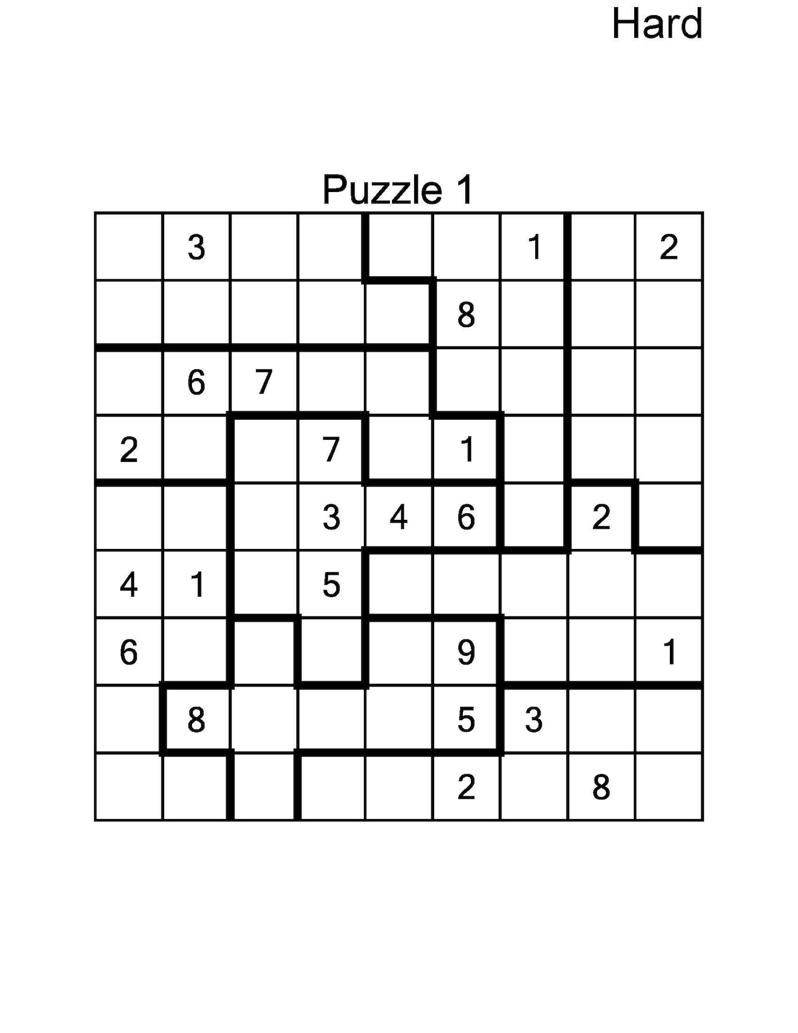 Easy, Medium and Hard Jigsaw Sudoku Puzzles Printable PDF - Bundle of ...