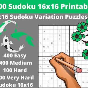 Sudoku 16 x 16 medio para imprimir 1. Sudoku gratis para descargar.