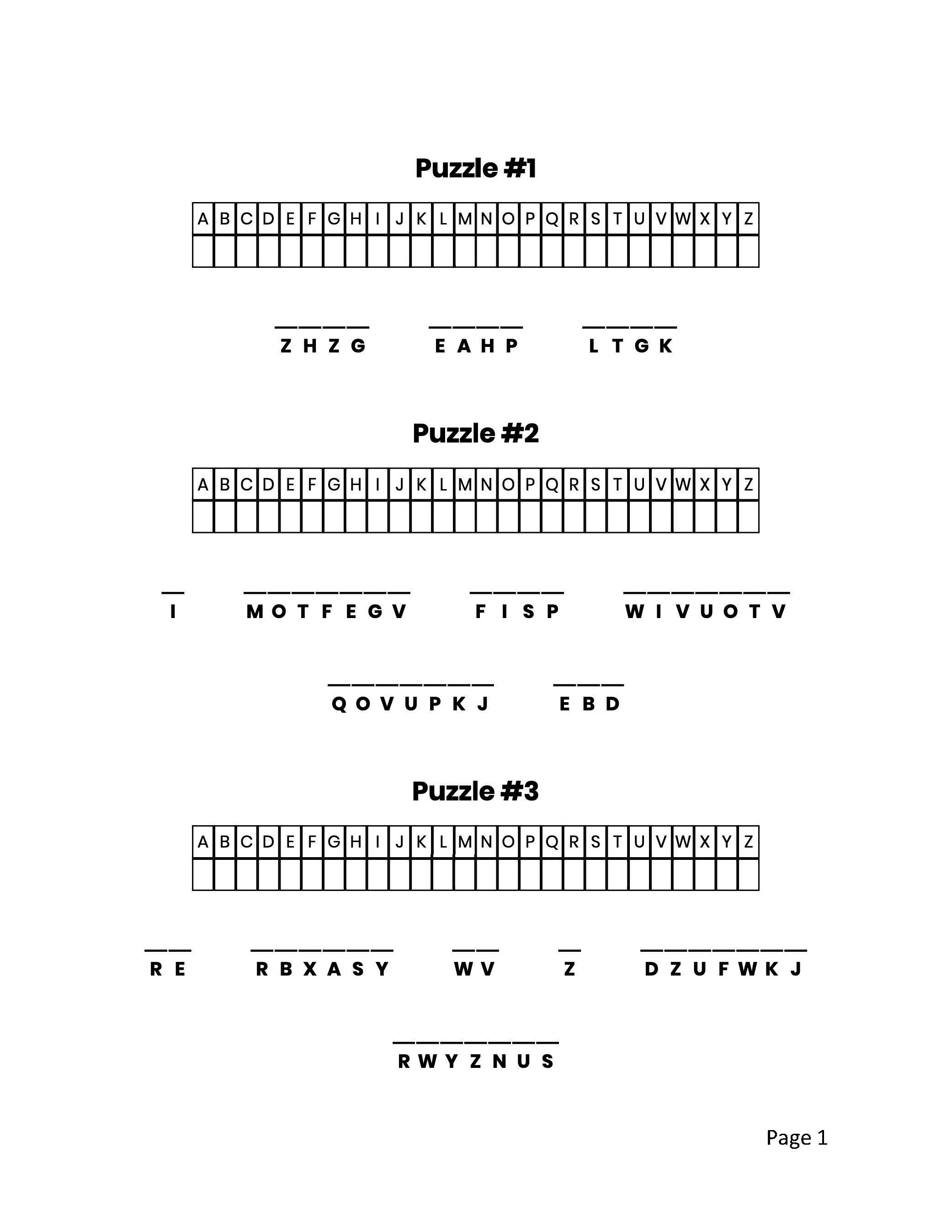 290 Crypto Puzzles in Printable Pdfs Adult Activity Book With