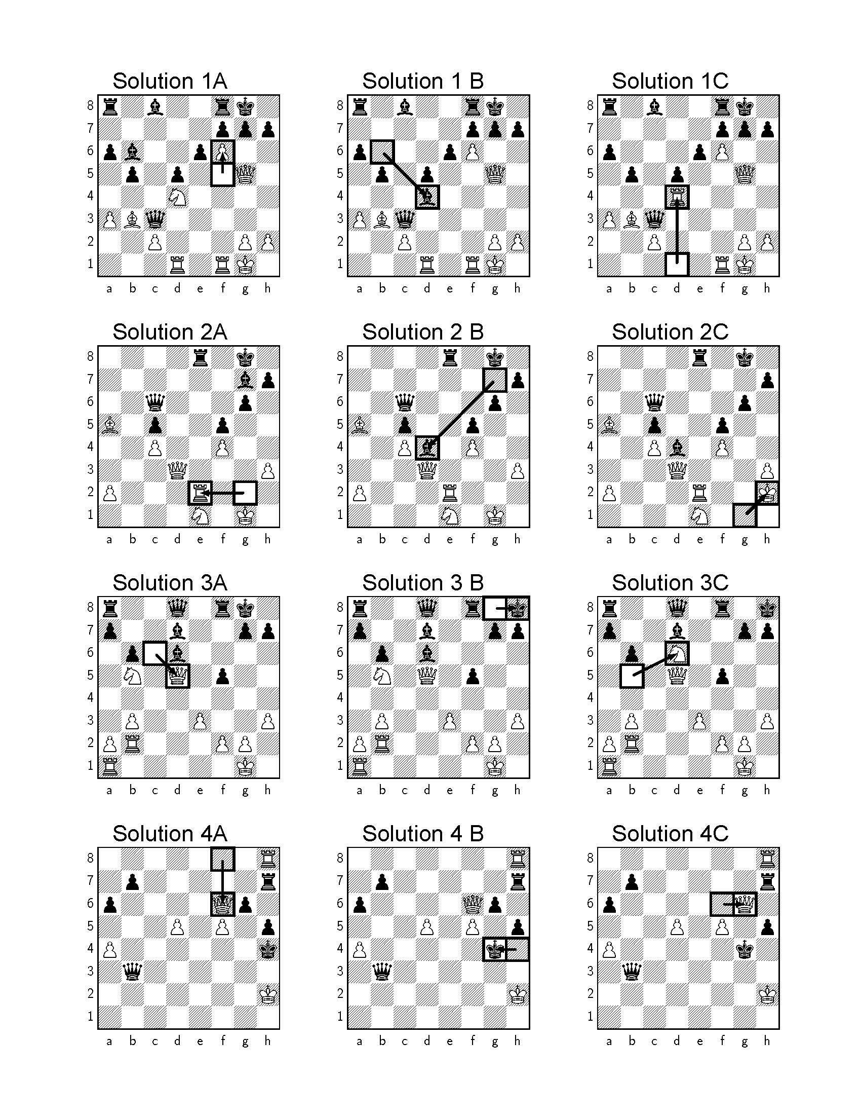 1200 Chess Puzzles in One Move Printable PDF with (Instant Download) 