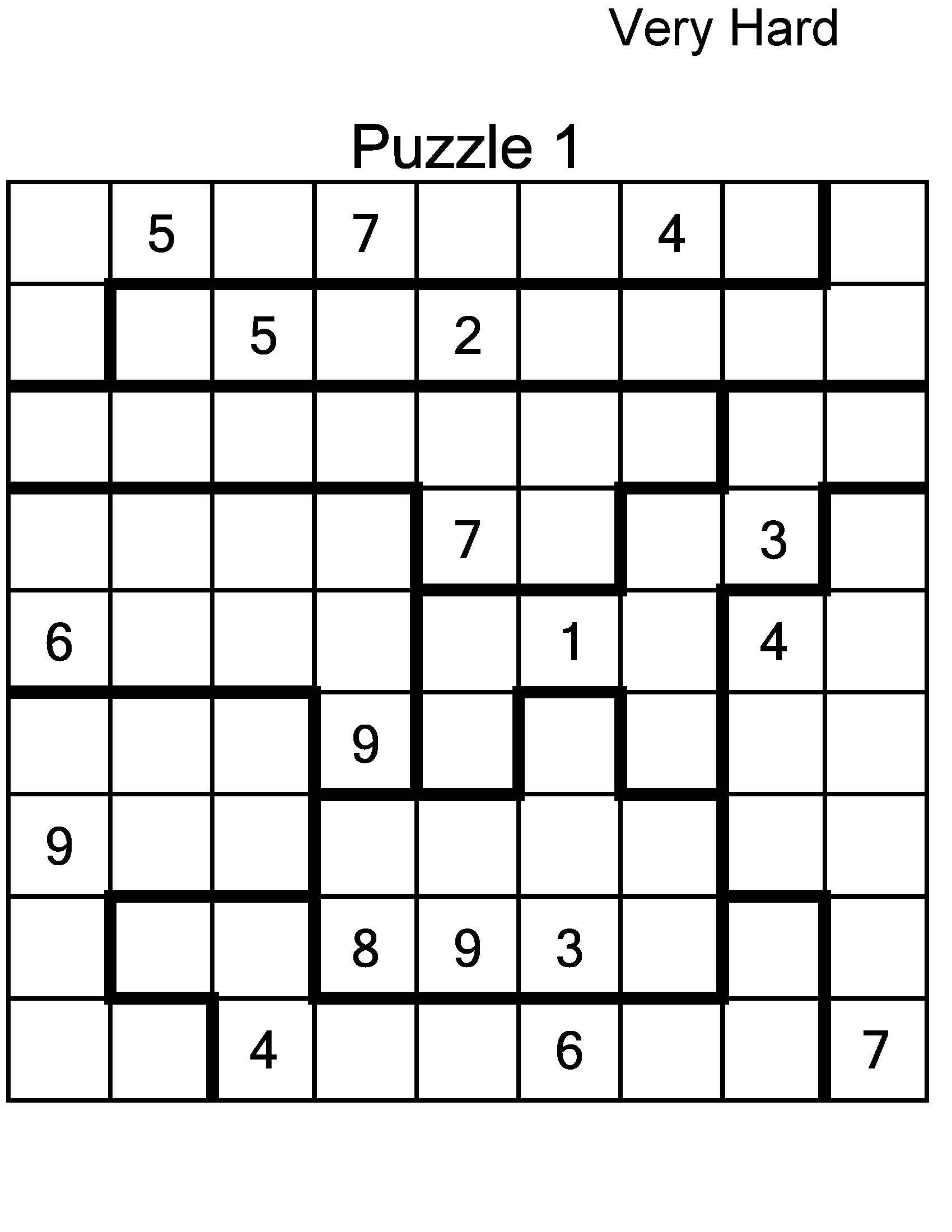 Easy, Medium and Hard Jigsaw Sudoku Puzzles Printable PDF - Bundle of ...