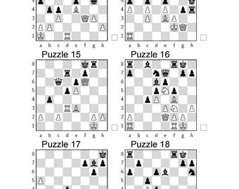 1200 Medium Chess Puzzles in Two Moves Printable PDF 