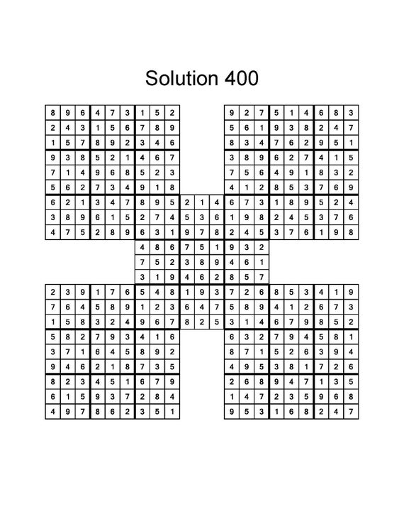 Multi Sudoku automatic solver - free size(image) -- Samurai Sudoku