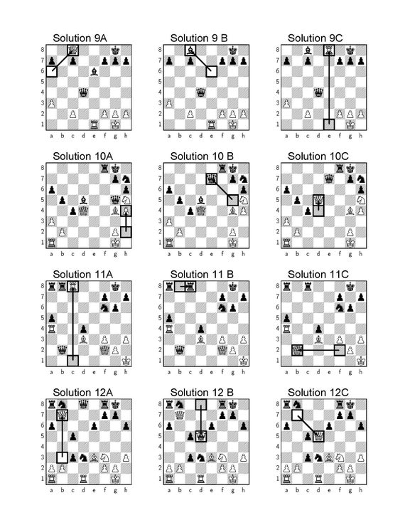1200 Chess Puzzles in One Move Printable PDF with Answers -  Israel