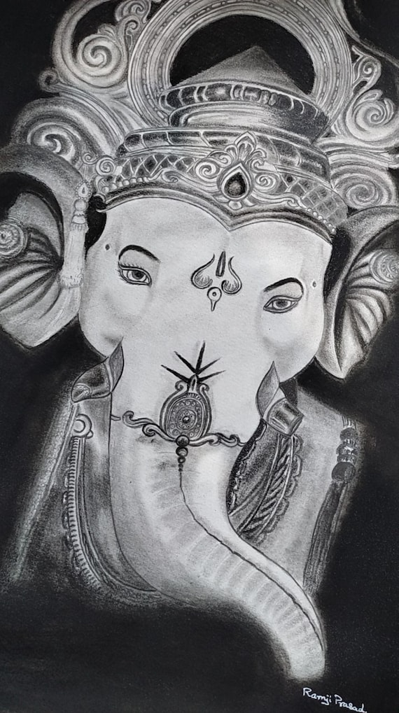 Rudra Shiva Charcoal Drawing By Neetasha Joshi  absoluteartscom