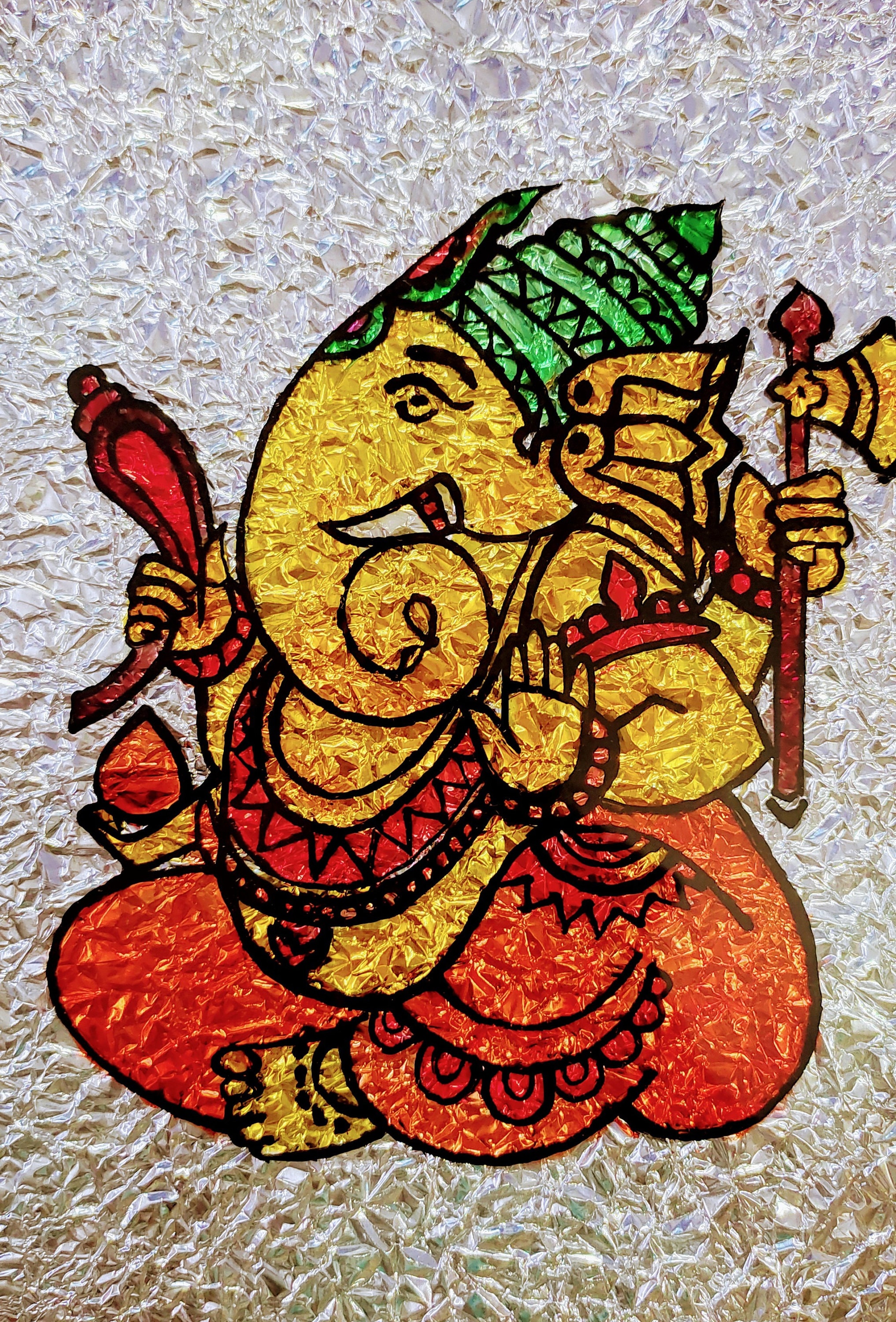 ganesha glass paintings