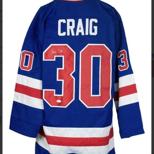 Jim Craig #30 USA Hokcey Jersey  Hockey jersey, Jim craig, Ice hockey  jersey