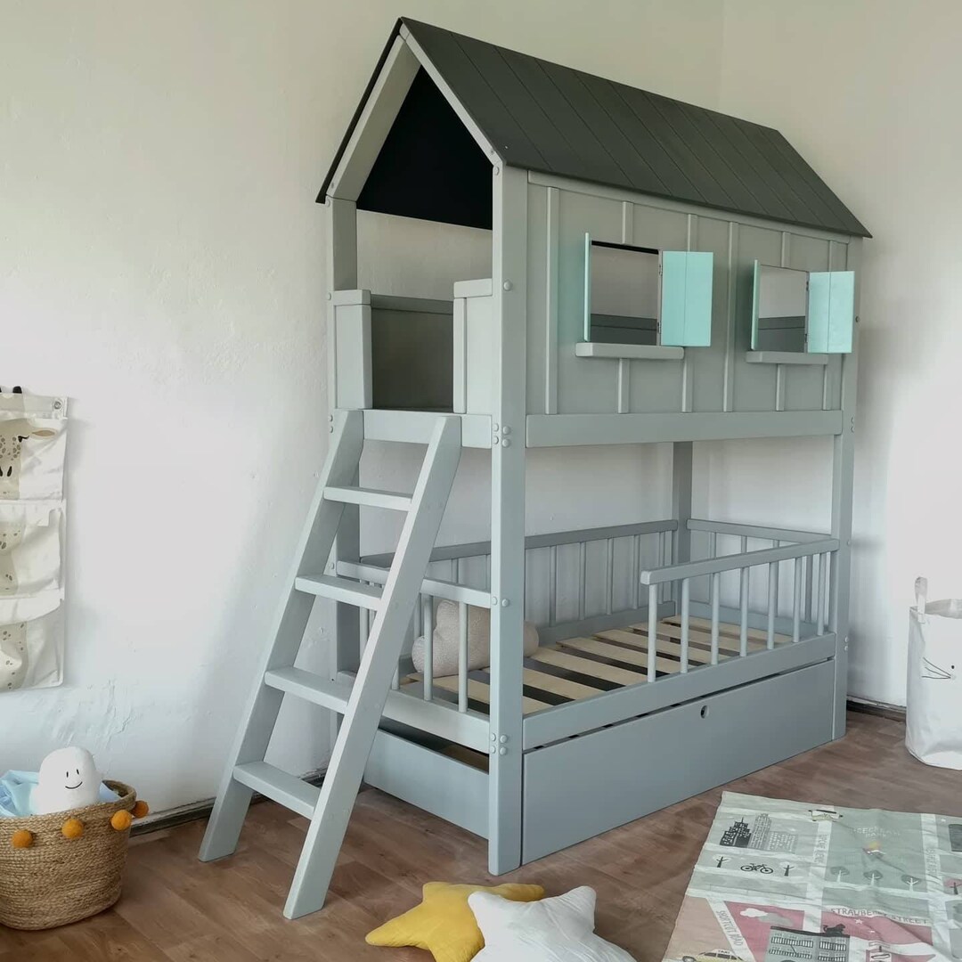 Custom Design Bunk or Loft Bed With Trundle or Storage Bed Etsy