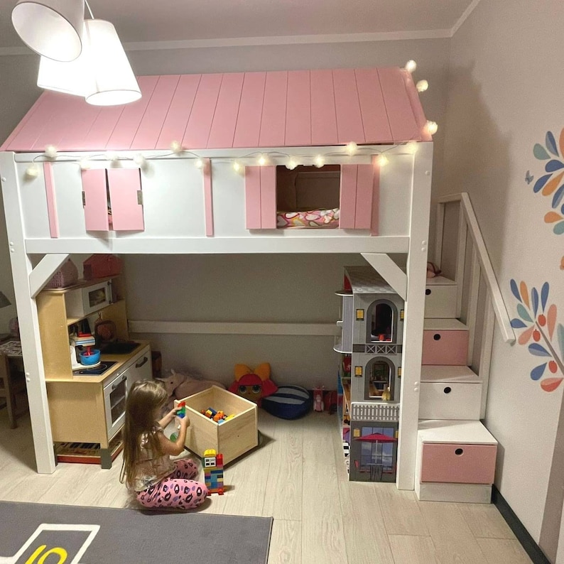 Custom Design Bunk or Loft Bed With Trundle or Storage Bed Etsy