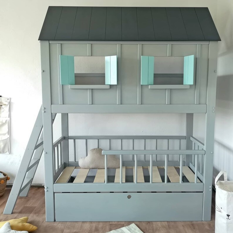 Custom Design Bunk or Loft Bed With Trundle or Storage Bed Etsy