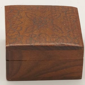 Vintage Hand-Carved Trinket Box